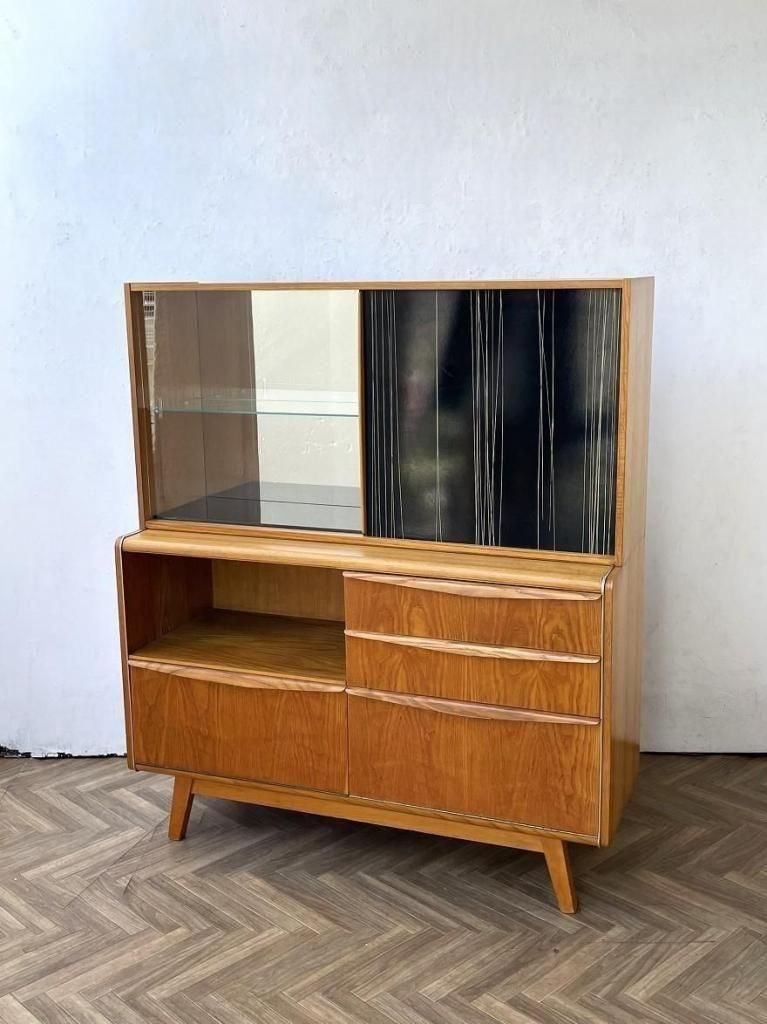 アンティーク家具　収納棚　本棚　チェスト　カップボード　シェテラ ぼん家具 本棚 おしゃれ 大容量 フラップ扉 ディスプレイラック