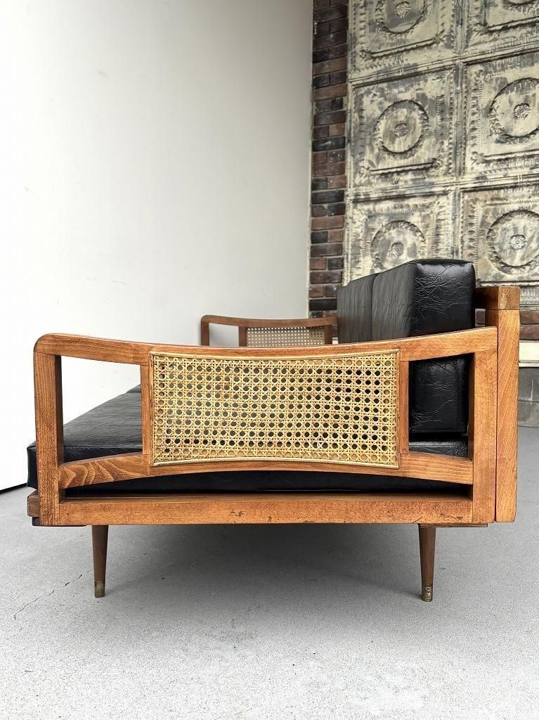 昭和レトロデザイン｜バイカラー｜2シーターソファ｜ビニールレザー｜ 昭和レトロデザイン｜バイカラー｜2シーターソファ｜ビニール