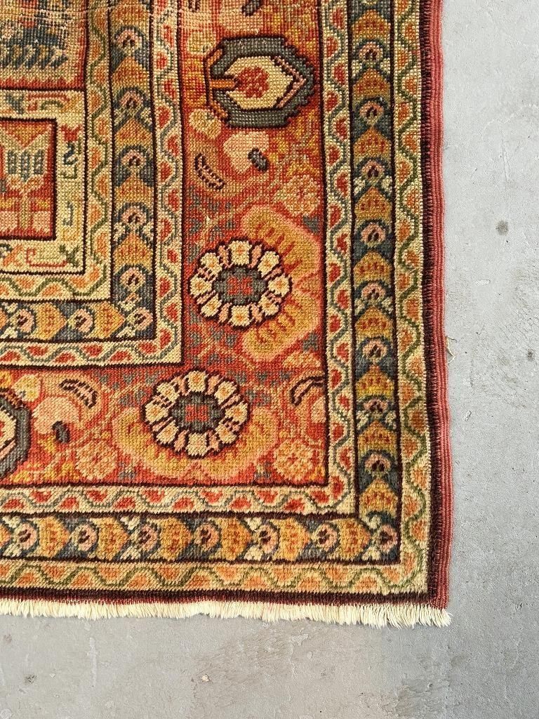 ヴィンテージ　ハンドメイド　ラグ ヴィンテージ ハンドメイド ラグ(2020mm×1220mm) - アンティーク