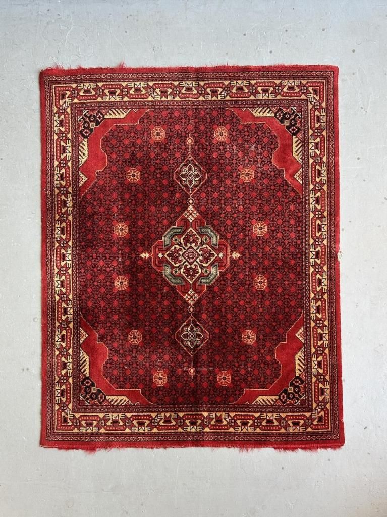 ヴィンテージ　ハンドメイド　ラグ ヴィンテージ ハンドメイド ラグ(1970mm×1240mm) - アンティーク