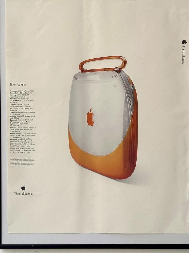 1999's iBook 額入りポスター - アンティーク、ビンテージの