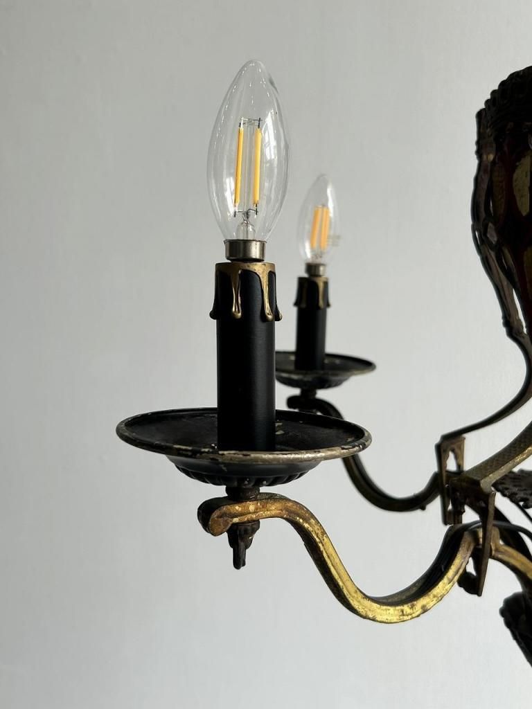 1930-40's ヴィンテージ 5灯 シャンデリア - アンティーク、ビンテージ