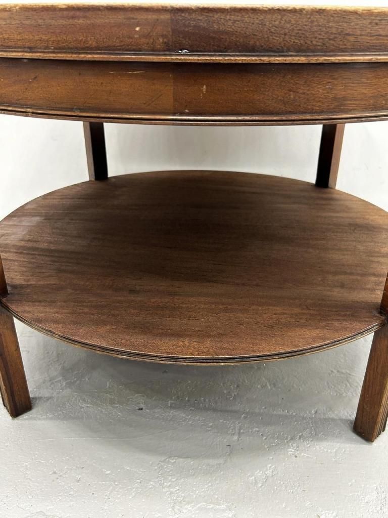 1930-40's ヴィンテージ ウッド レザートップ ローテーブル