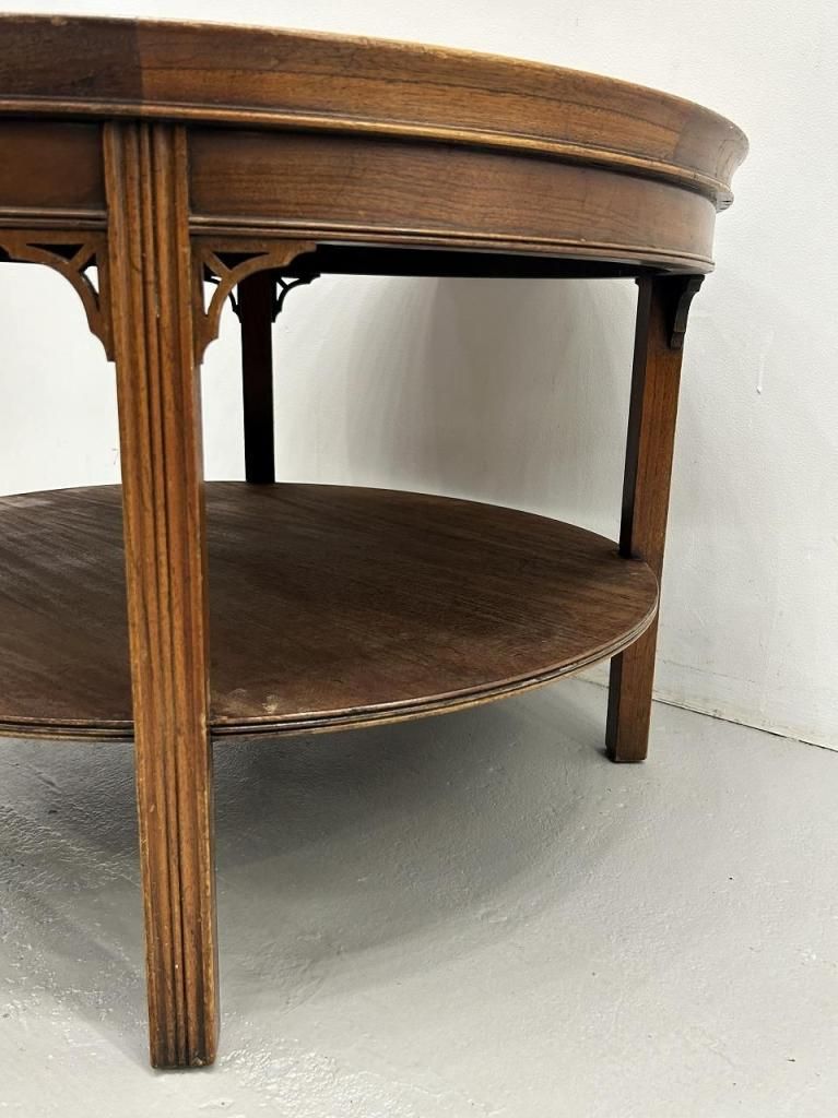 1930-40's ヴィンテージ ウッド レザートップ ローテーブル