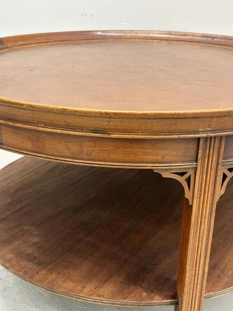 1930-40's ヴィンテージ ウッド レザートップ ローテーブル