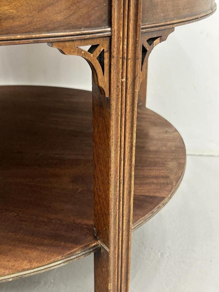 ヴィンテージ クラシカル ラウンド レザートップ センターテーブル 本革 ヴィンテージ クラシカル ラウンド レザートップ センター