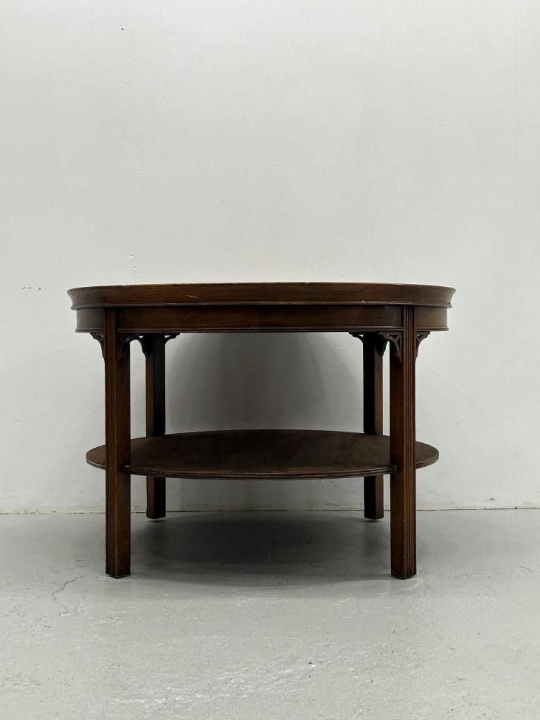 1930-40's ヴィンテージ ウッド レザートップ ローテーブル