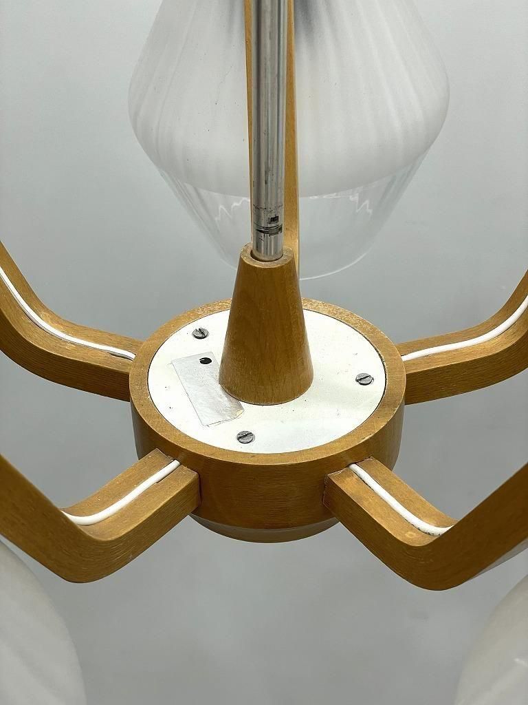 1960's DŘEVO v.d.Humpolec社製ヴィンテージ シャンデリア 1960's DŘEVO v.d.Humpolec社製 ヴィンテージ 5灯 ウッド