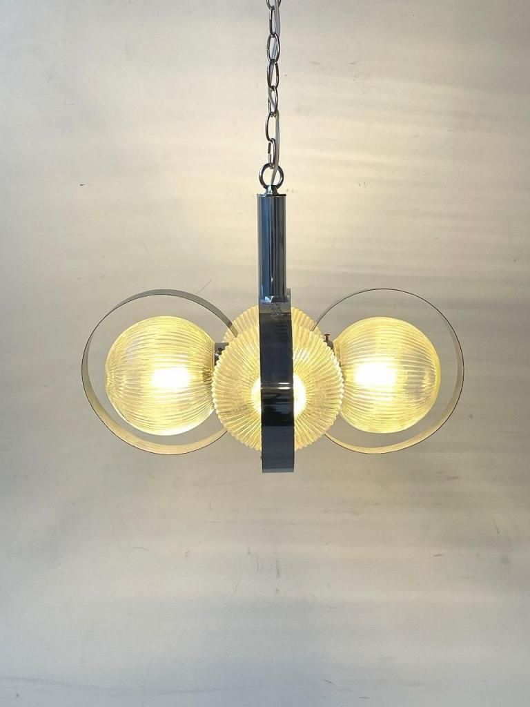 1960-70's ヴィンテージ 4灯 モダンシャンデリア - アンティーク