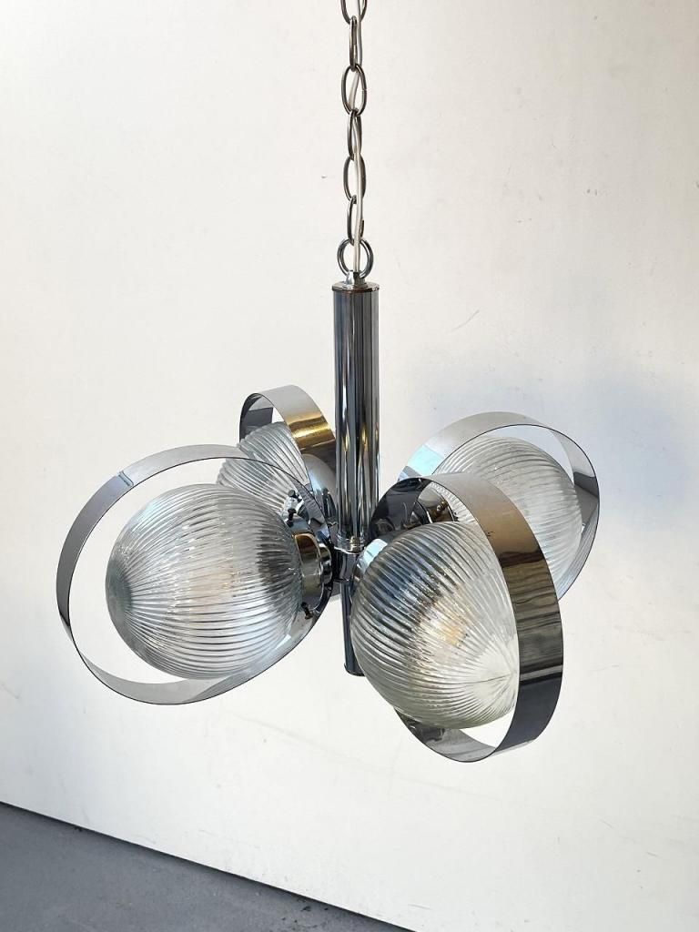 シャンデリア 4灯 アンティーク インテリア ビンテージ 1970's ヴィンテージ ウッド×アイアン 4灯 シャンデリア