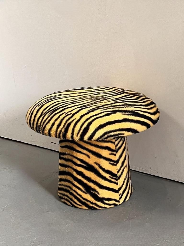 ヴィンテージ タイガーストライプ ファブリック マッシュルーム