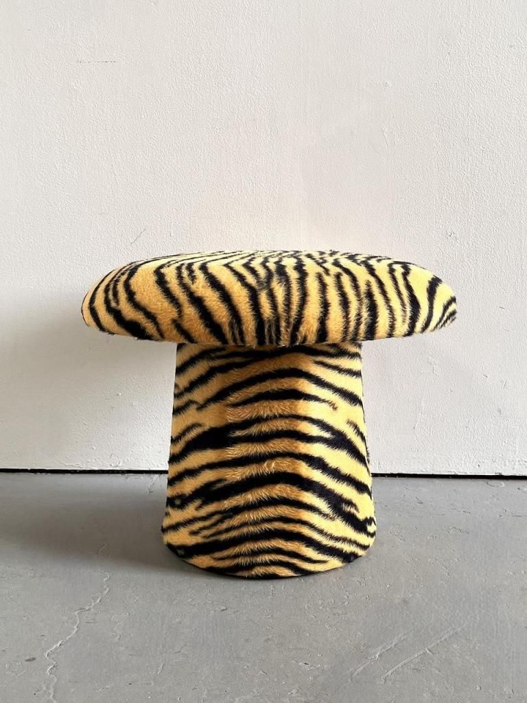 アンティーク マッシュルーム　ポッテリー ヴィンテージ 70's フラワーデザイン ファブリック