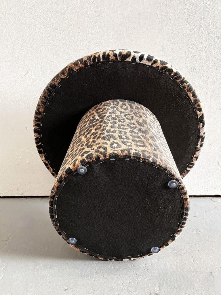 ヴィンテージ レオパード ファブリック マッシュルーム