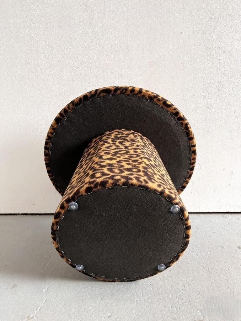 ヴィンテージ レオパード ファブリック マッシュルーム