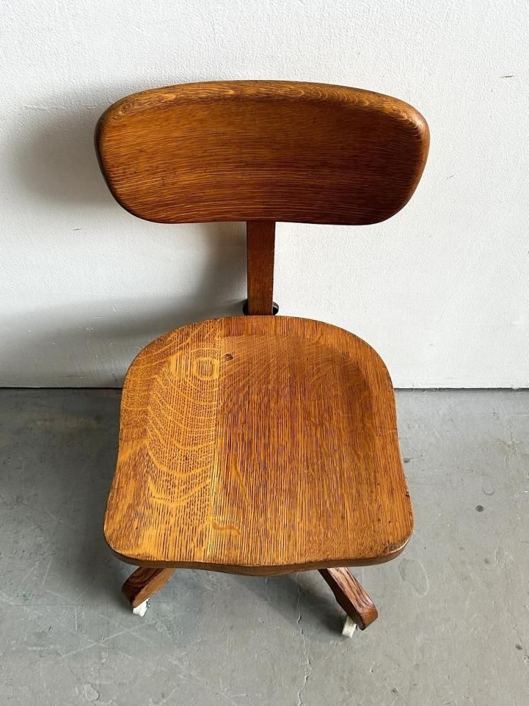 1910-20's Milwaukee Chair社製 アンティーク ウッド デスクチェア