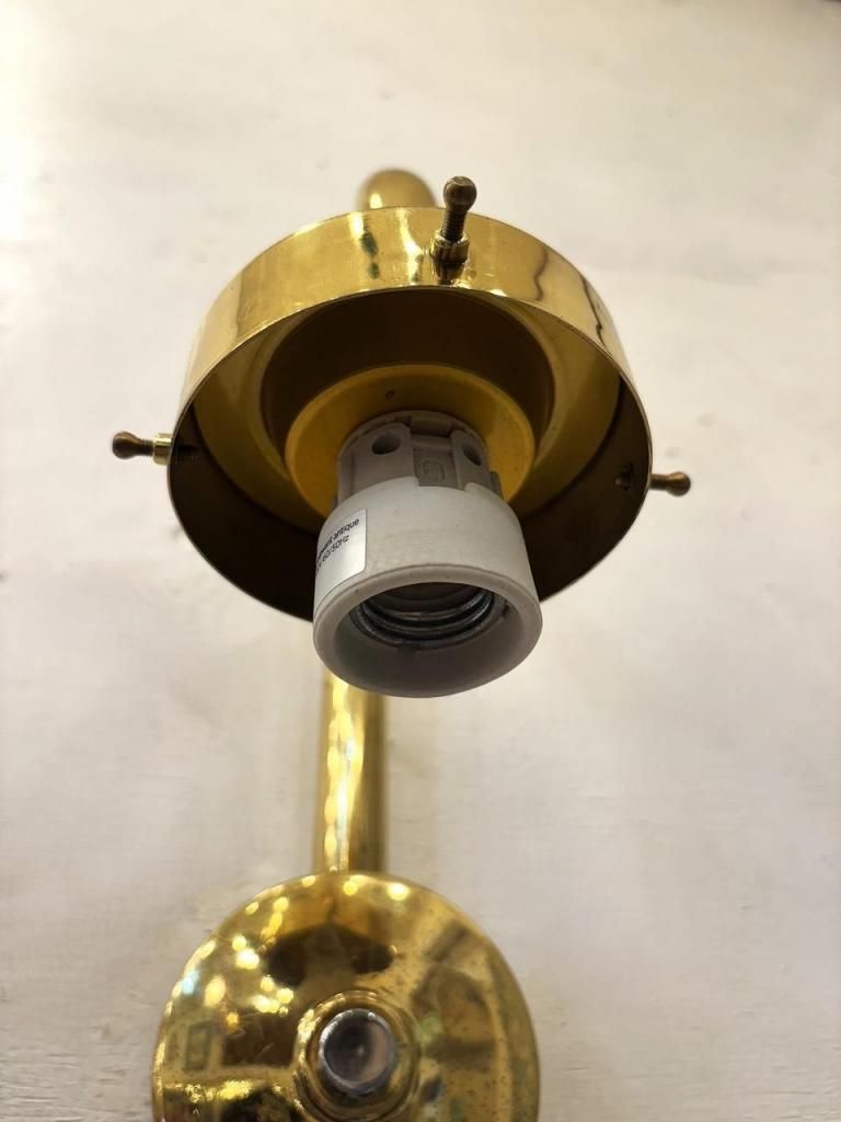 ヴィンテージ ホワイトガラス ブラケットランプ(同型2点有り