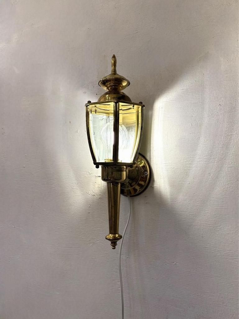 ヴィンテージ ゴールドフレーム ブラケットランプ - アンティーク