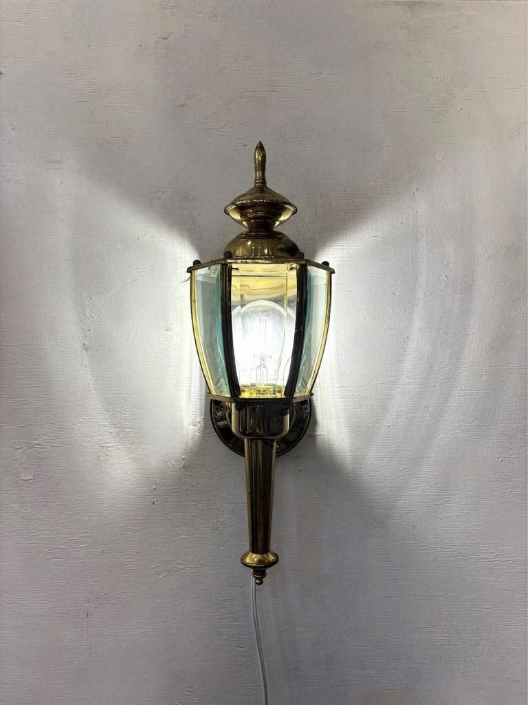 ヴィンテージ ゴールドフレーム ブラケットランプ