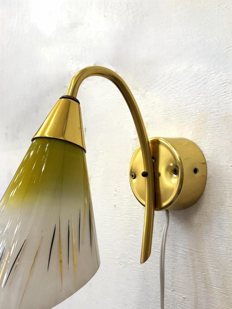 1960's ヴィンテージ カラーガラス ブラケットランプ - アンティーク