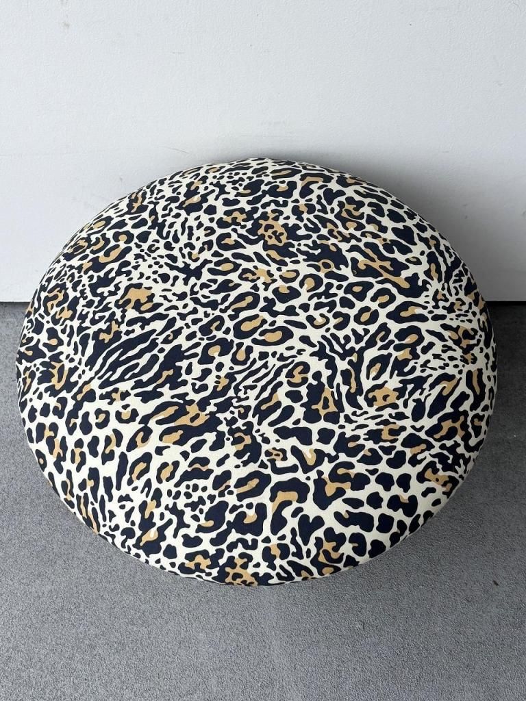 ヴィンテージ レオパード ファブリック マッシュルーム
