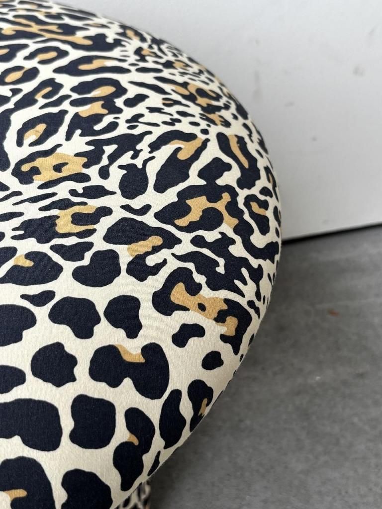 ヴィンテージ レオパード ファブリック マッシュルーム