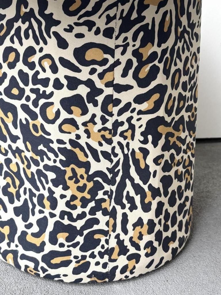 ヴィンテージ レオパード ファブリック マッシュルーム