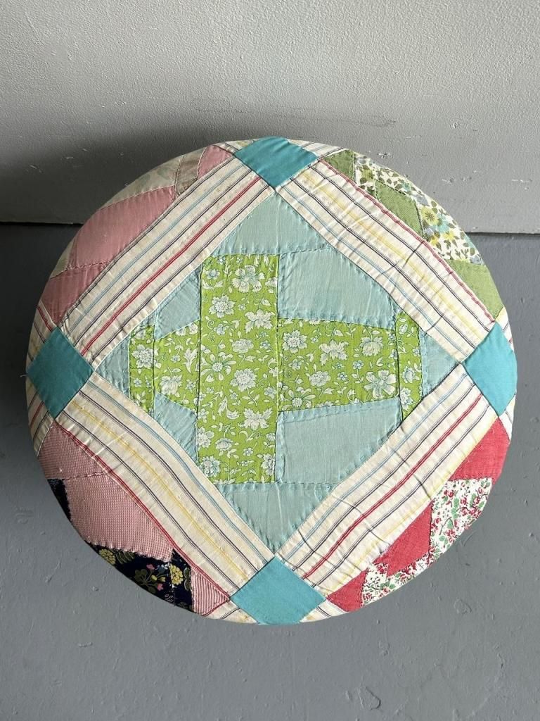 アンティーク マッシュルーム　ポッテリー アンティークキルト ヴィンテージ マッシュルーム オットマン