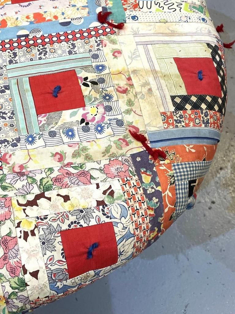 アンティークキルト マッシュルーム オットマン / スツール