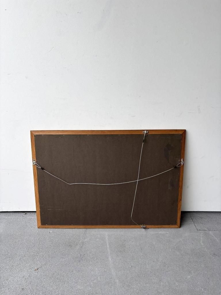 ヴィンテージ ウッドフレーム ウォールミラー (995mm×685mm