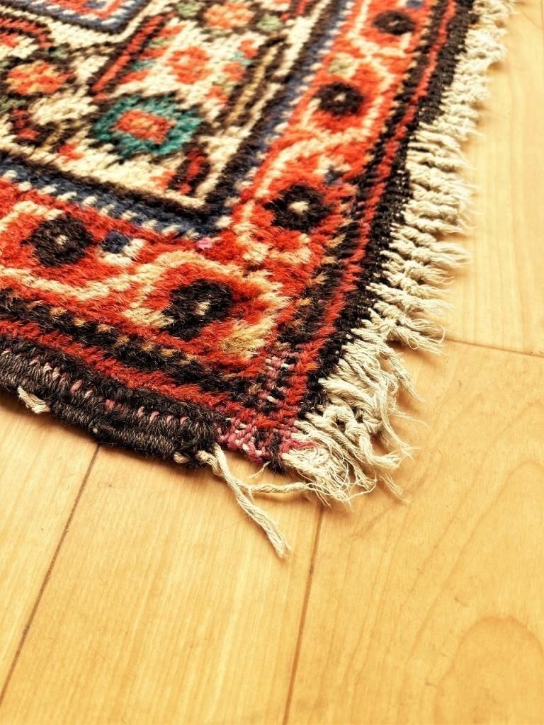 ヴィンテージ ハンドメイド ラグ(1840mm×1205mm) - アンティーク