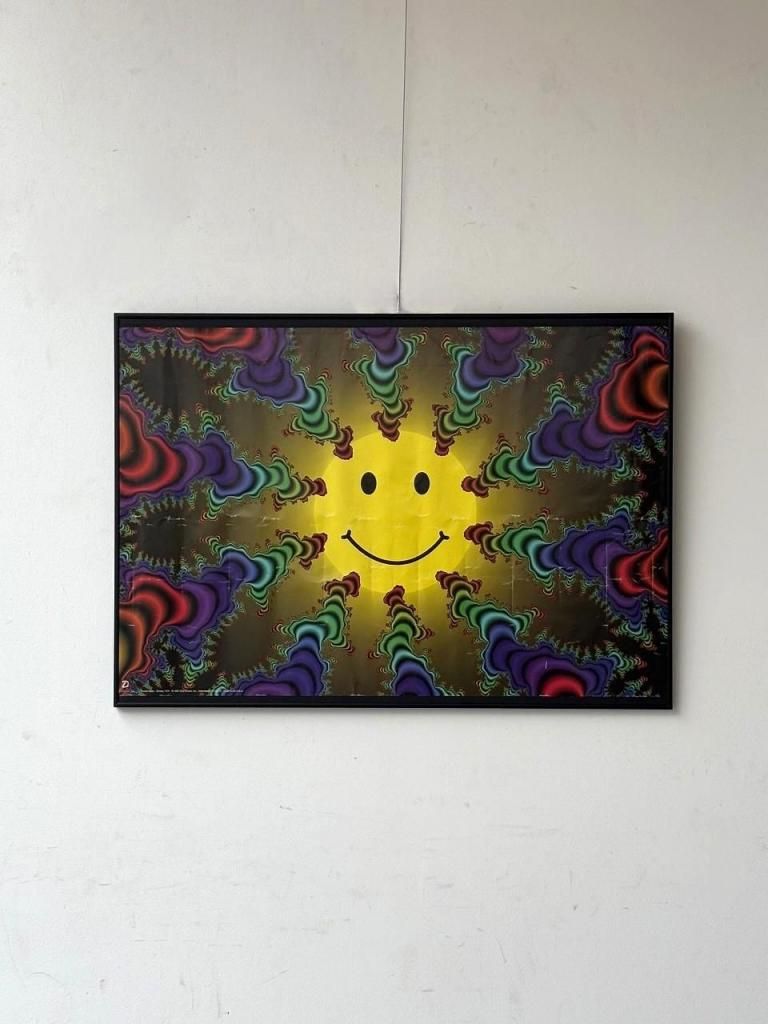スマイル・ポスター（額入り） 1997's “Fractal Zone-Smiley” サイケデリックアート 額入り