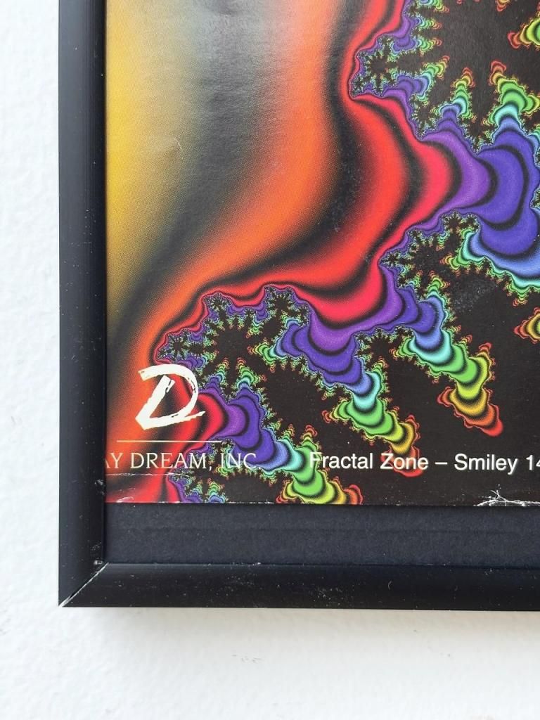 1997's “Fractal Zone-Smiley” サイケデリックアート 額入りポスター