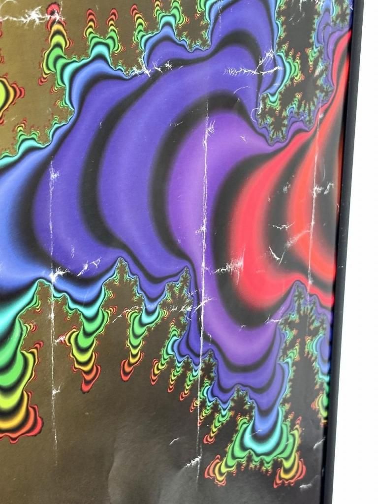 1997's “Fractal Zone-Smiley” サイケデリックアート 額入りポスター