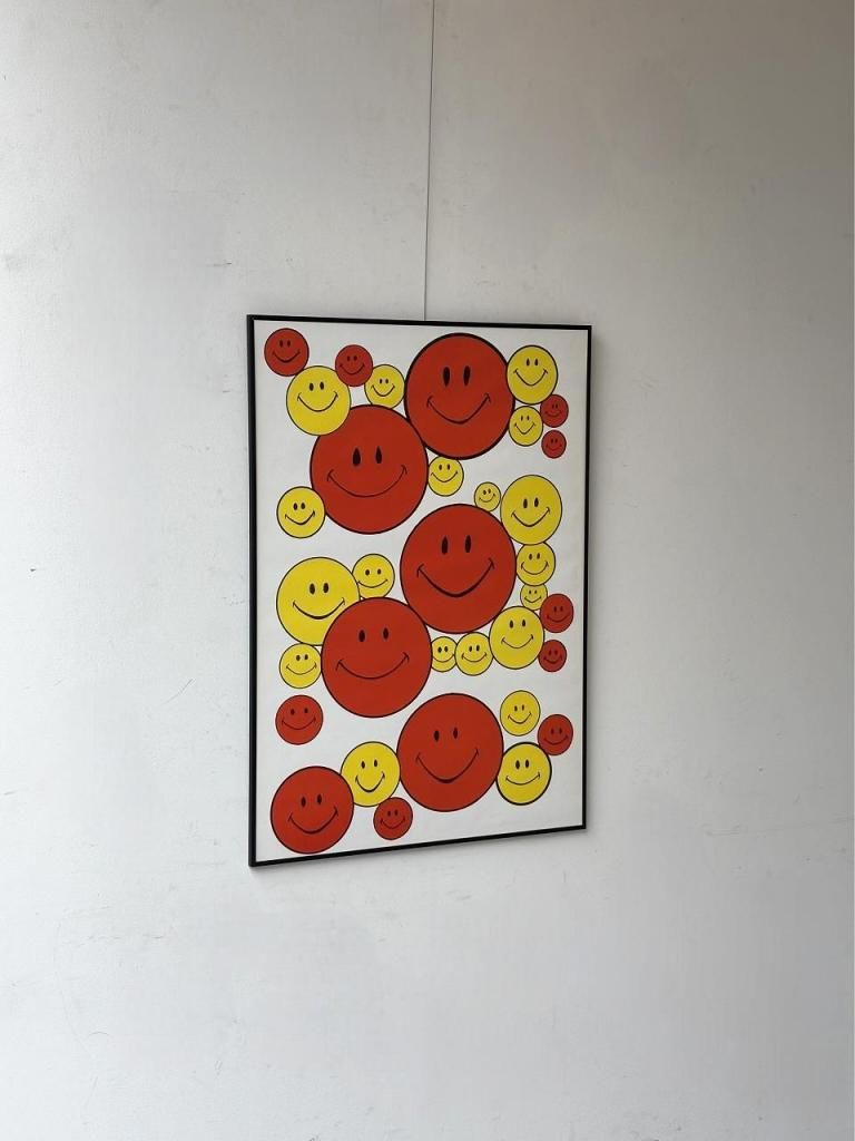 スマイル・ポスター（額入り） 1970's ヴィンテージ スマイリーフェイス 額入りポスター
