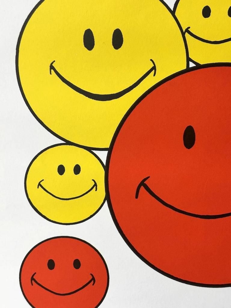 1970's ヴィンテージ スマイリーフェイス 額入りポスター