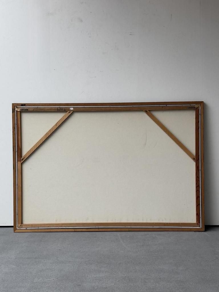 ヴィンテージ　インド　古い細密画　書き込みの良し額42×33絵22.5×13cm 1960-70's ”Letter Man” ヴィンテージ ペイントアート ウォール