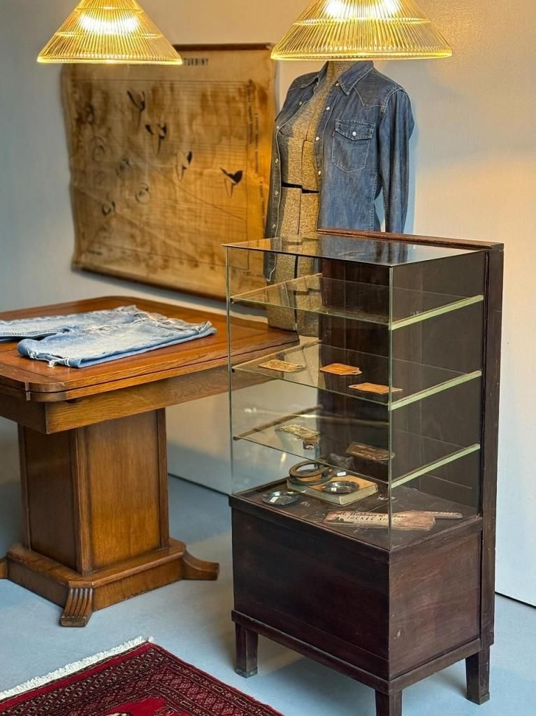 1910-20's アンティーク ウッド ショーケース - アンティーク