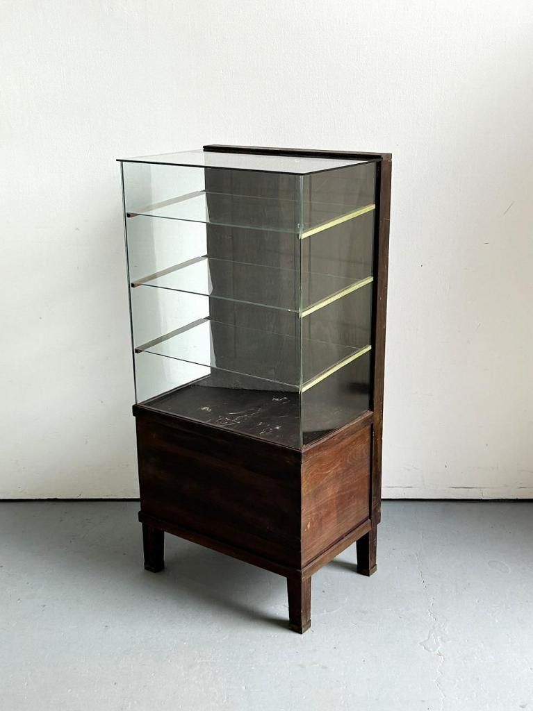 1910-20's アンティーク ウッド ショーケース - アンティーク