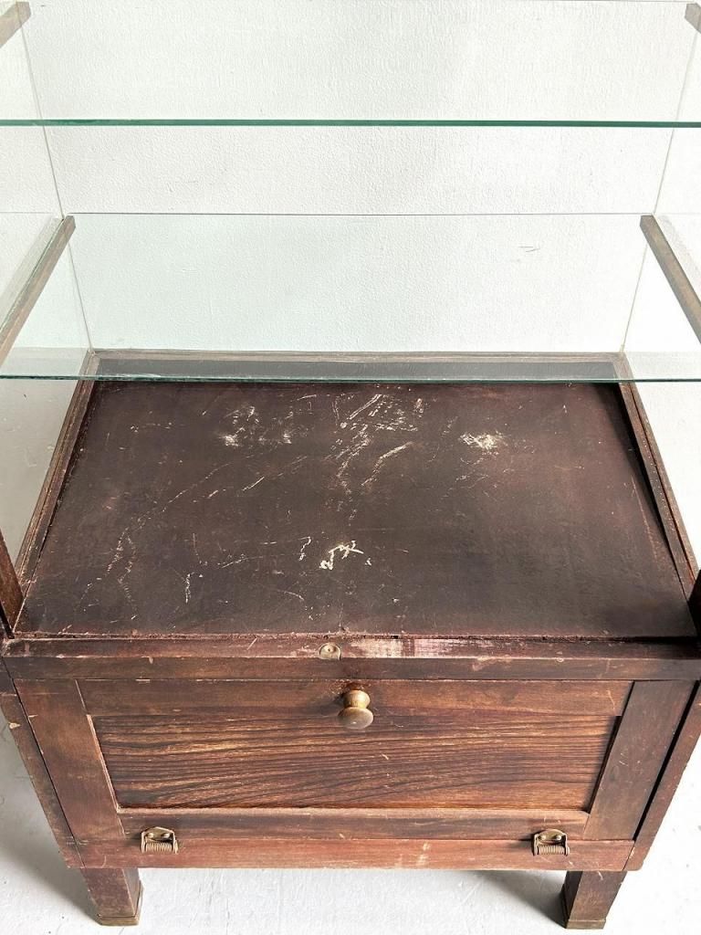 1910-20's アンティーク ウッド ショーケース - アンティーク