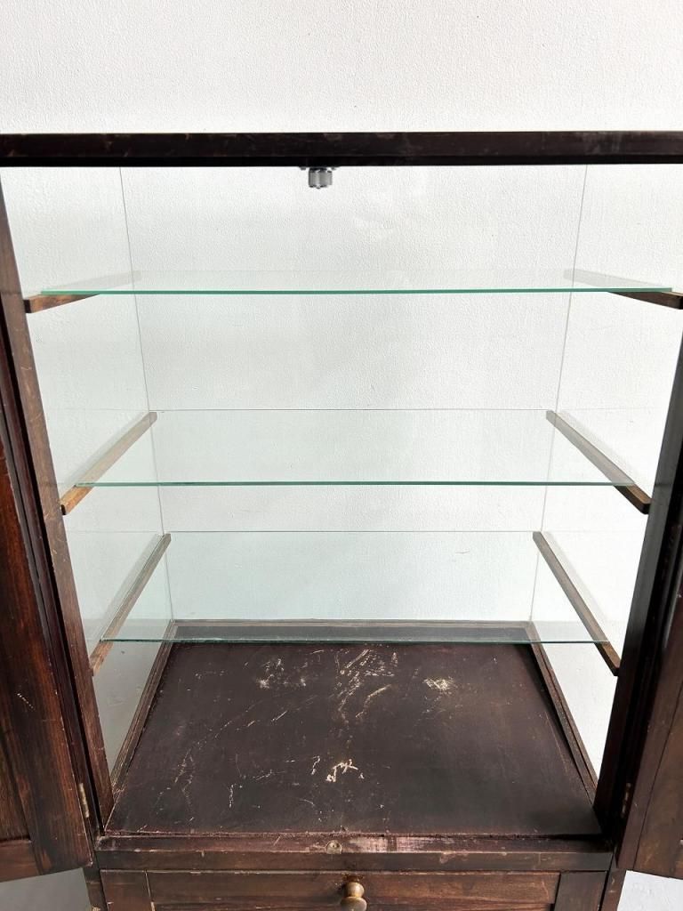 1910-20's アンティーク ウッド ショーケース - アンティーク