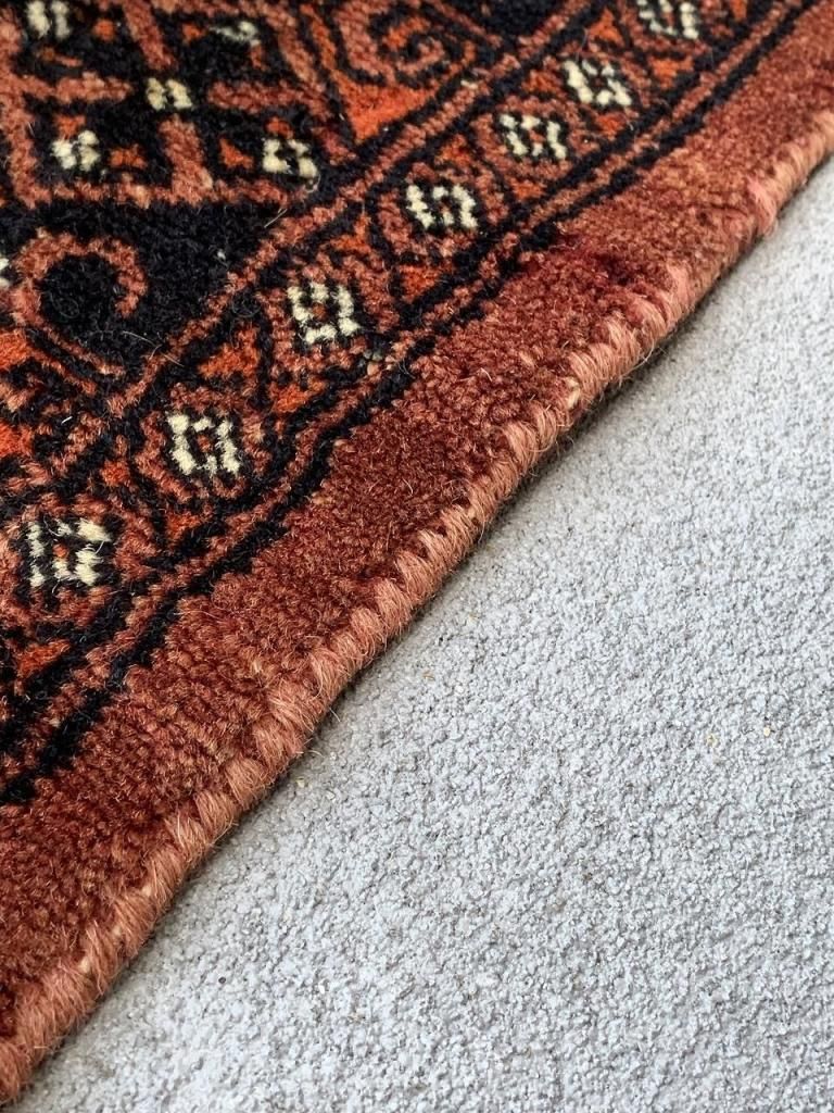ハンドメイド ヴィンテージラグ ラグ タグ付き ヴィンテージ ハンドメイド ラグ(1130mm×620mm) - アンティーク