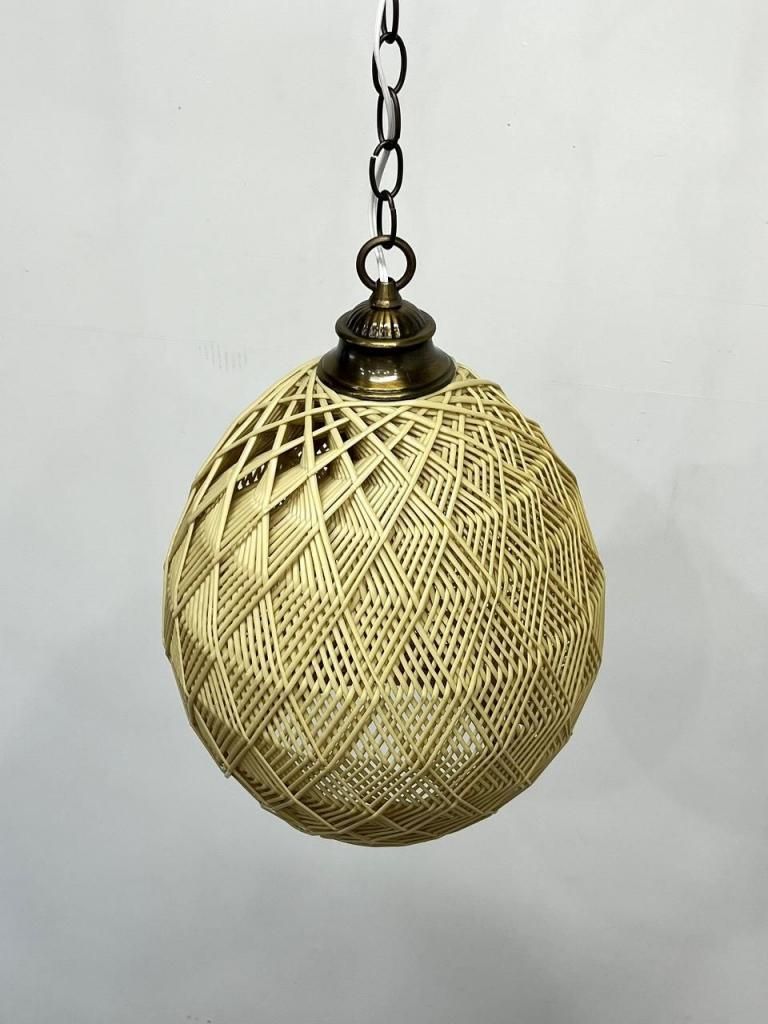 1970's ヴィンテージ プラスチックシェード ペンダントランプ