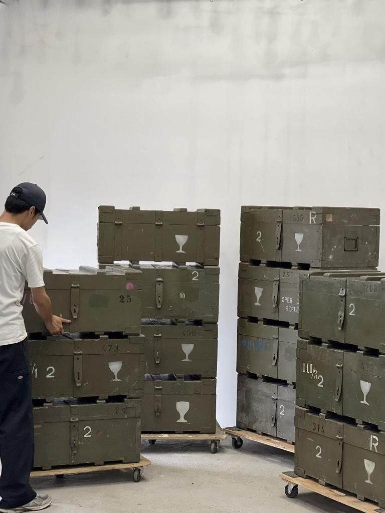 L'UNION ヴィンテージ木製ボックス 1849 ビンテージ 蓋付き木箱 ウッドボックス 収納ケース