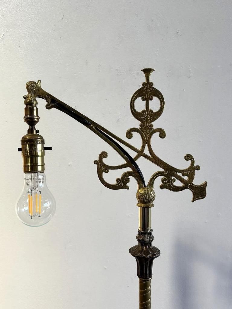 1930-40's ヴィンテージ アイアンフレーム フロアランプ