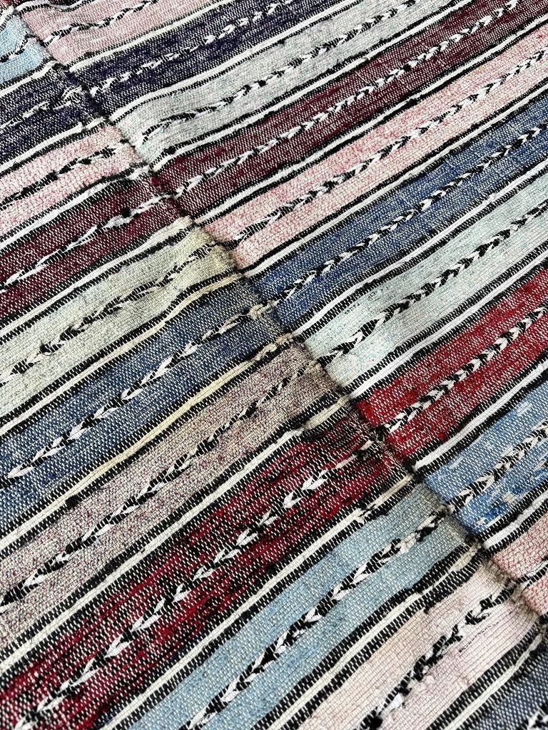 ヴィンテージ 裂き織りラグ(1580mm×1030mm) - アンティーク