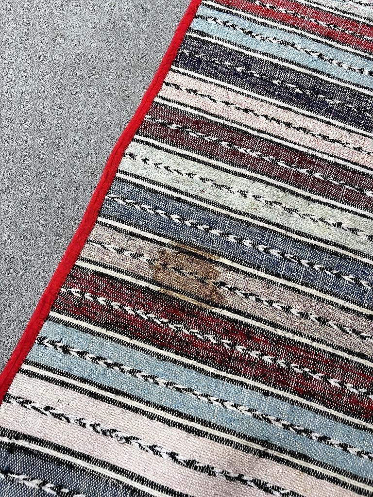 ヴィンテージ 裂き織りラグ(1580mm×1030mm) - アンティーク