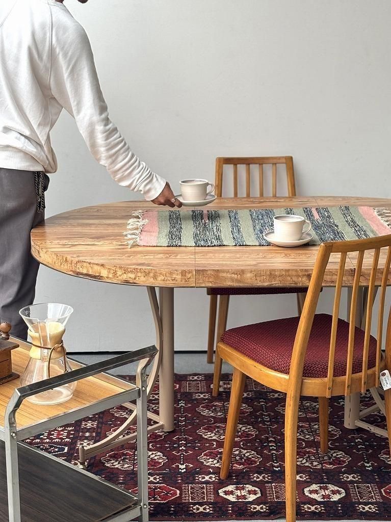 【used】アンティーク　ダイニングテーブル　オレンジタイル　ヴィンテージ used】アンティーク ダイニングテーブル オレンジタイル