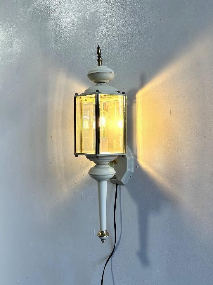 ヴィンテージ  ホワイトフレーム ブラケットランプ