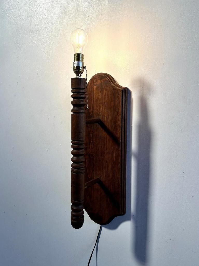 ヴィンテージ ウッドフレーム ブラケットランプ