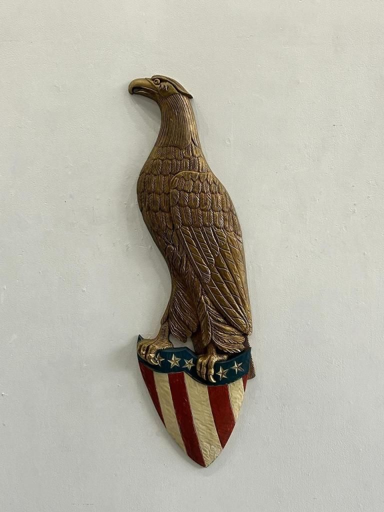 1970's ヴィンテージ イーグルシールド メタル ウォールデコ